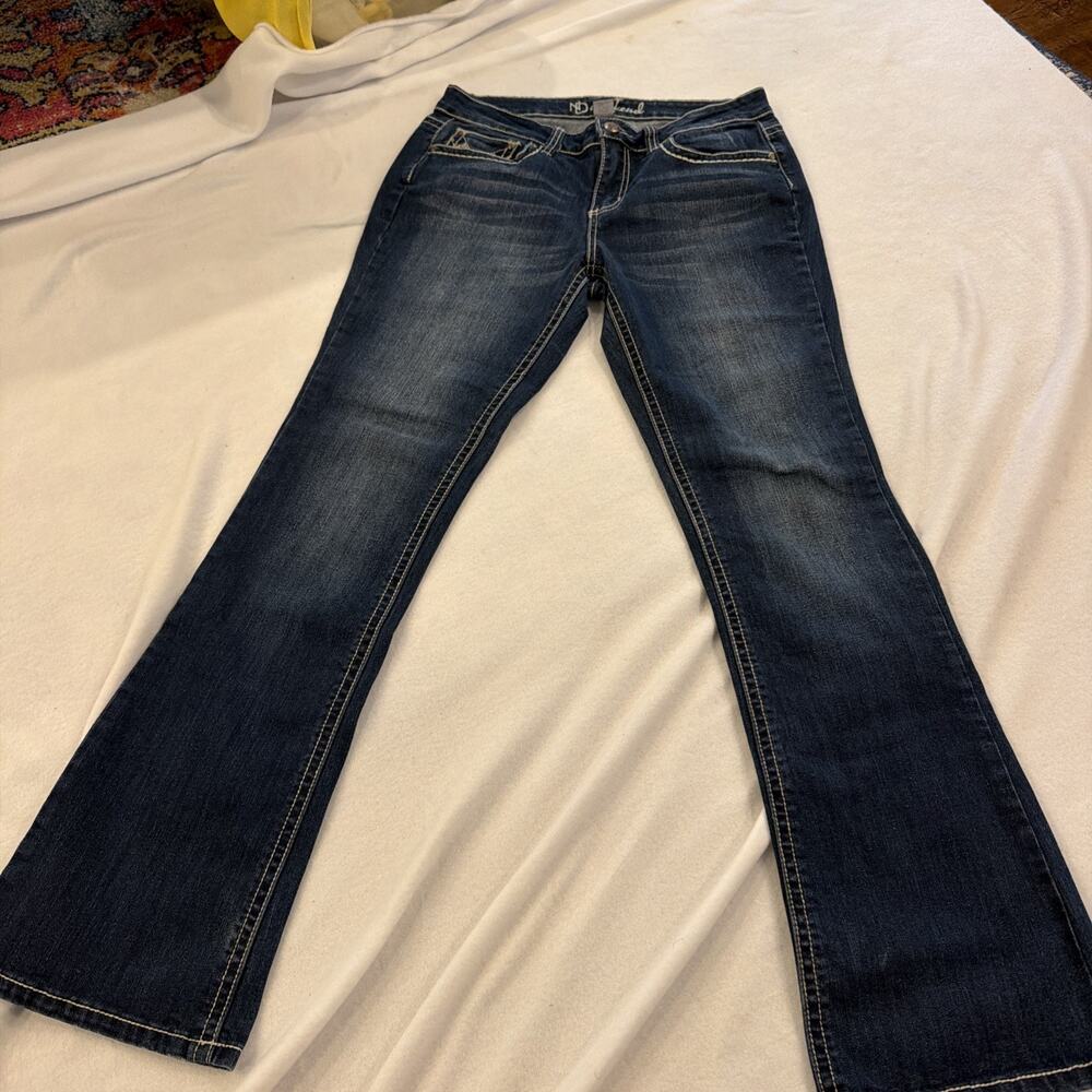 Bootcut New Directions Weekend Blue Flared Stretch Women's Jeans Size: 10